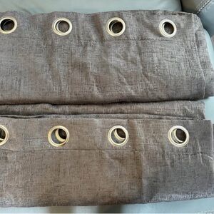 Dark Gray Black Out Grommet Curtain Panel